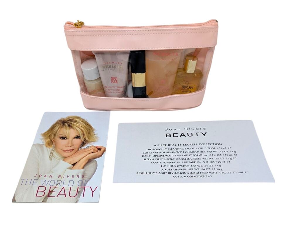 Joan Rivers Beauty Secrets 9-Piece Set – Skincare & Makeup Collection NIB